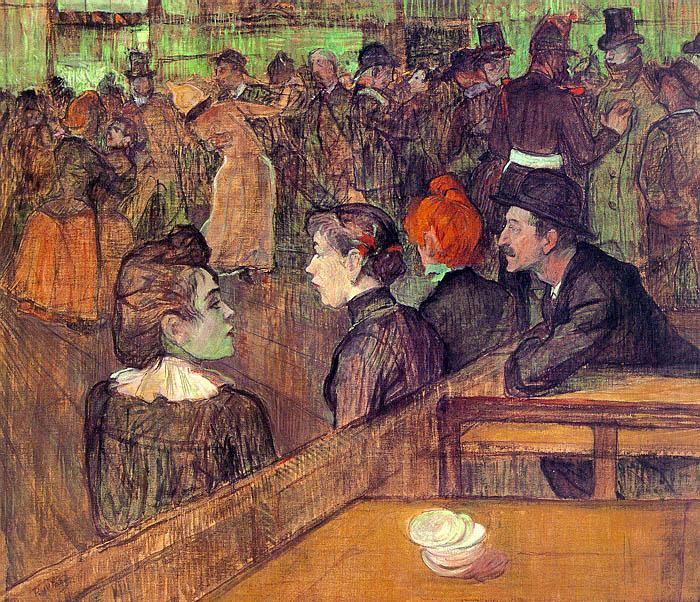 At the Moulin de la Galette,  Henri  Toulouse-Lautrec